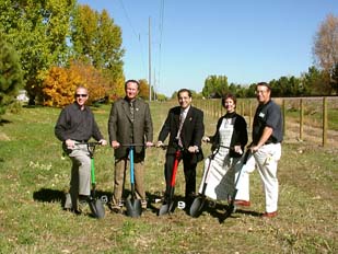 Participants in the Power Trail groundbreaking